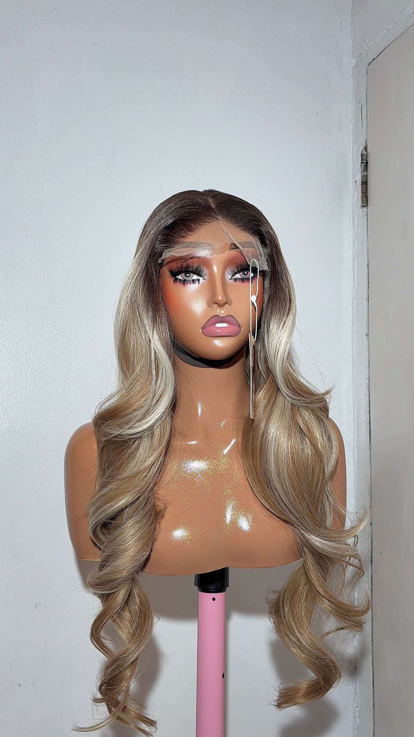 Wig Ronky Human Hair Blend | Closure