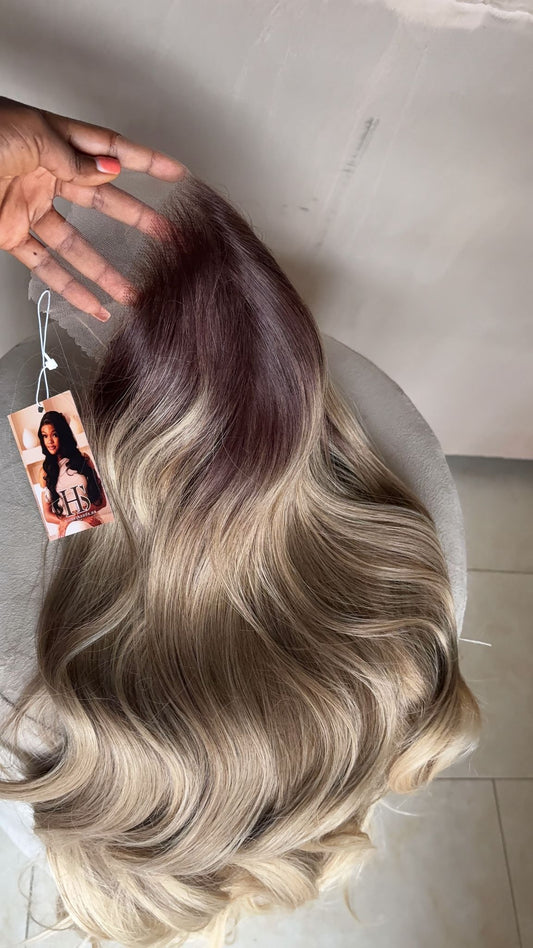 Beyonce Human Hair Blend Wig | Blonde