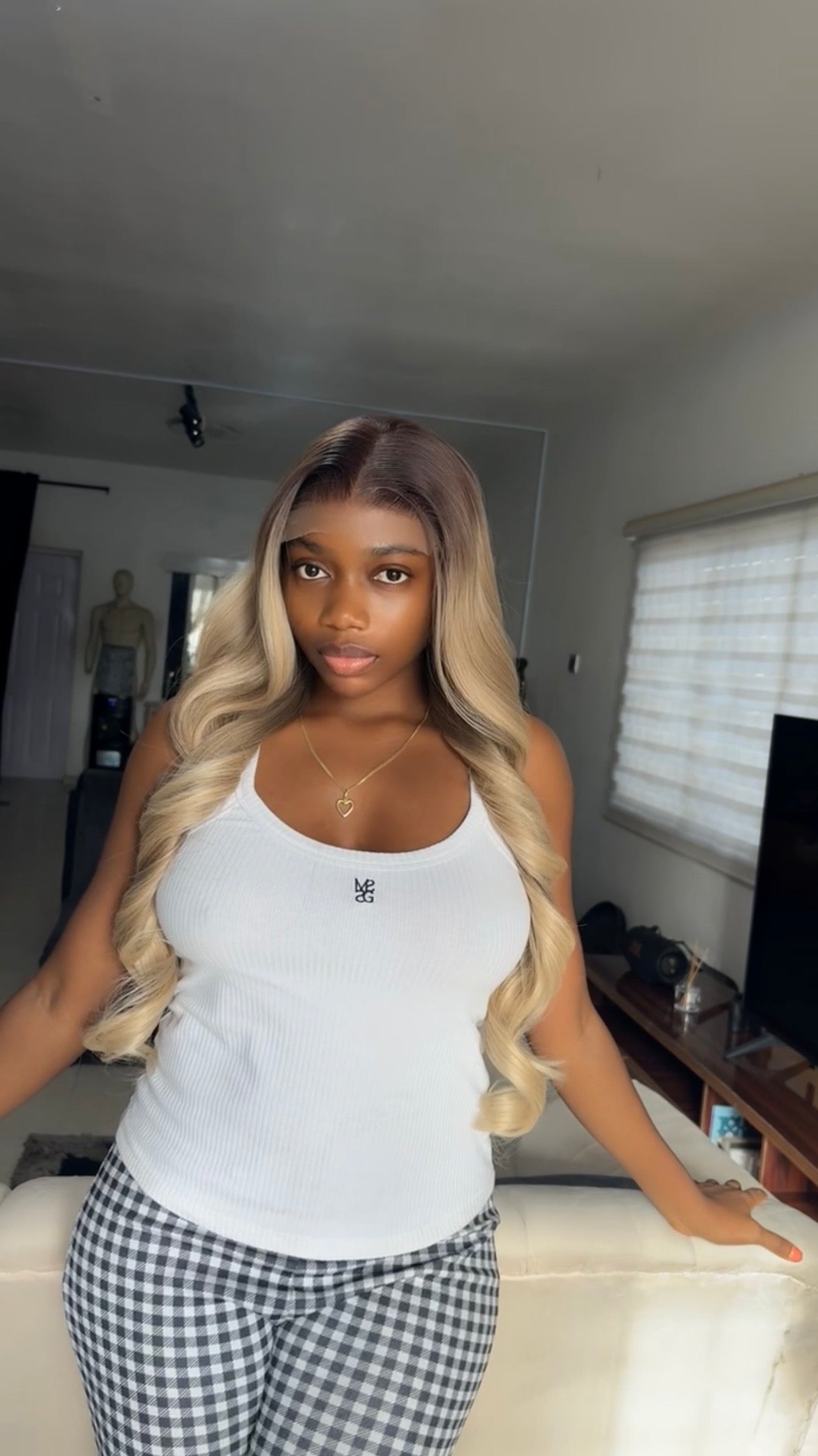 Beyonce Human Hair Blend Wig | Blonde